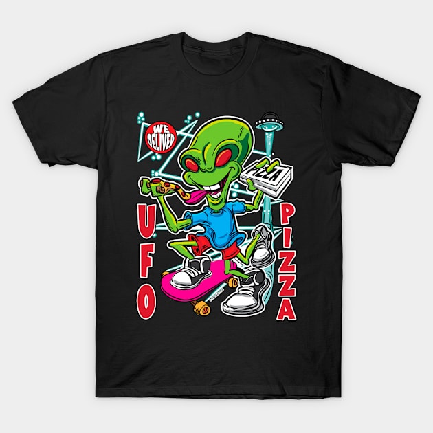 UFO Pizza T-Shirt by eShirtLabs